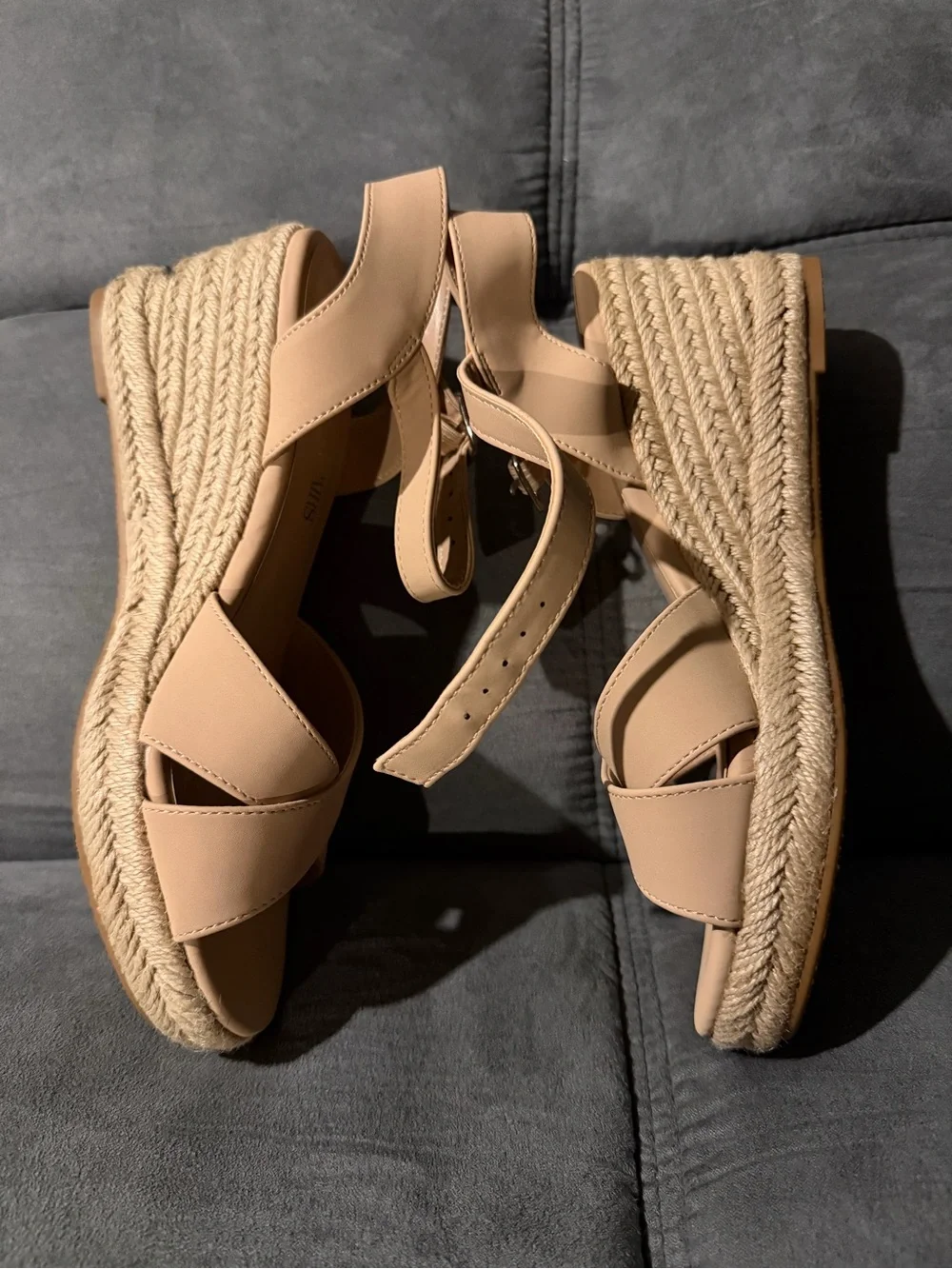 Tan wedge sandals size 7